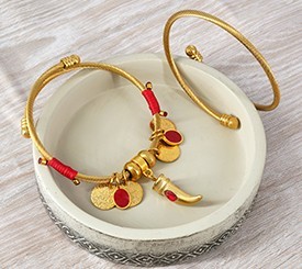 GOLD & RED BRACELET