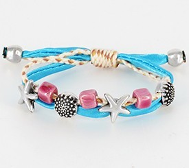 BRACELET W/ SILVER SLIDERS