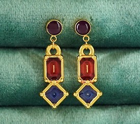 RED & BLUE EARRINGS